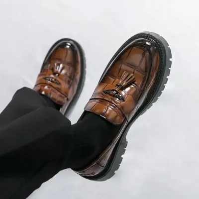 MEN'S CASUAL OXFORD LEATHER DRESS SHOES